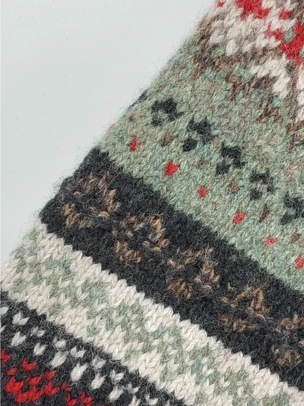 Ralph Lauren Lambswool Nordic Fair Isle Quarter Zip Hand Knit Sweater Size S